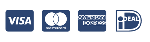 Visa, Mastercard, American Express, Ideal